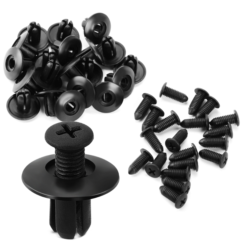 Acheter Vis en plastique pour pare-choc, attaches de fixation de garde-boue,  accessoires de voiture, 8mm, 50 pièces