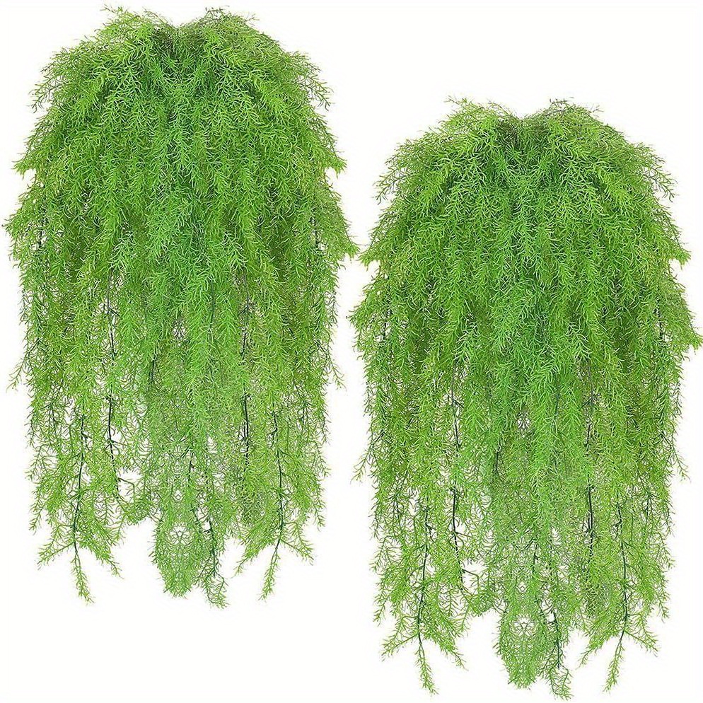 

2pcs Tropical Palm Leaves - Uv Resistant Artificial Hanging Plants For Outdoor & Indoor Decor, Perfect For Weddings, Engagements, And Home Accents