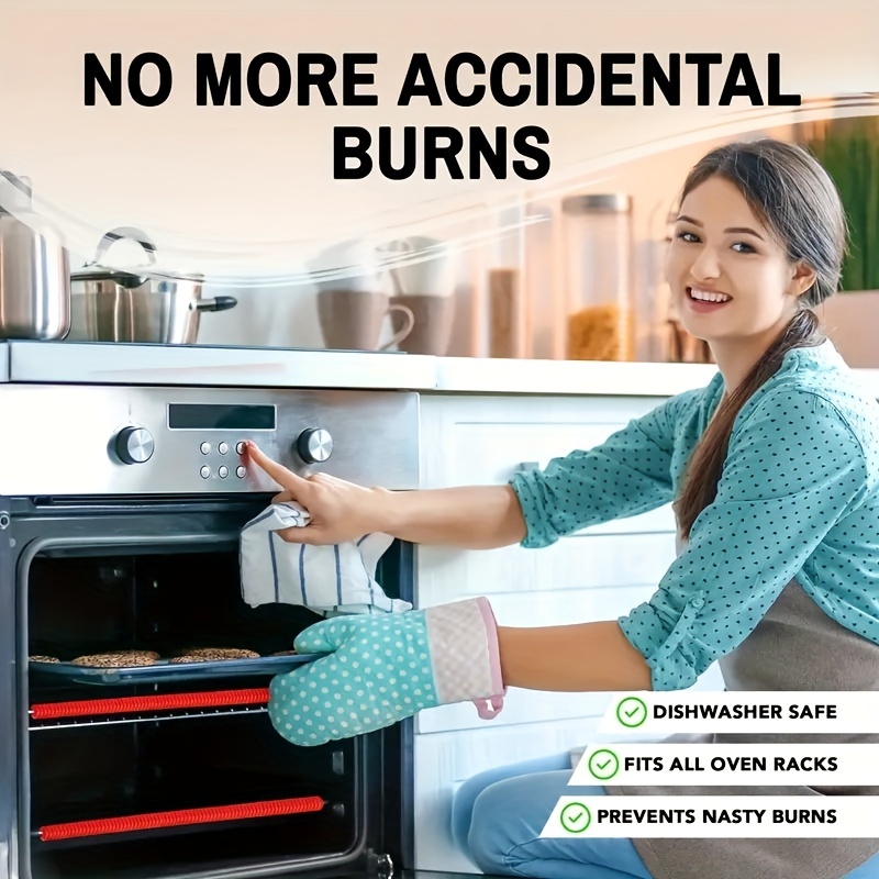 Oven Rack Protectors Food-Grade Silicone Heat Resistant Guard Shelf Edge  Burn Protection Kitchen Avoid Scalding