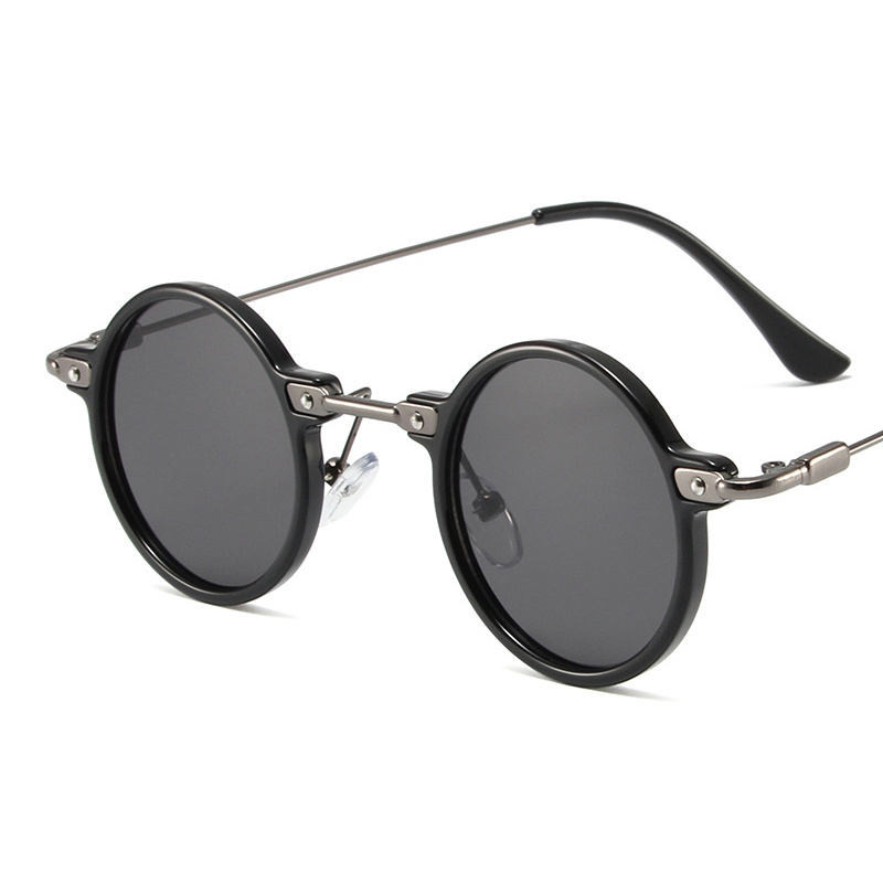 1pc Mens Round Vintage Sunglasses Small Frame New Steam Punk