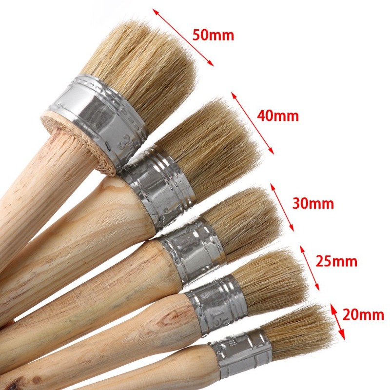 Natural Bristle Wax Brush 12pcs Wooden Stencil Brush Paint Brush Natural  Nylon Bristle Painting Brush DIY Art Crafts Paint Brush for Acrylic Paint  Wood Oil Painting Oil Paint Brushes 