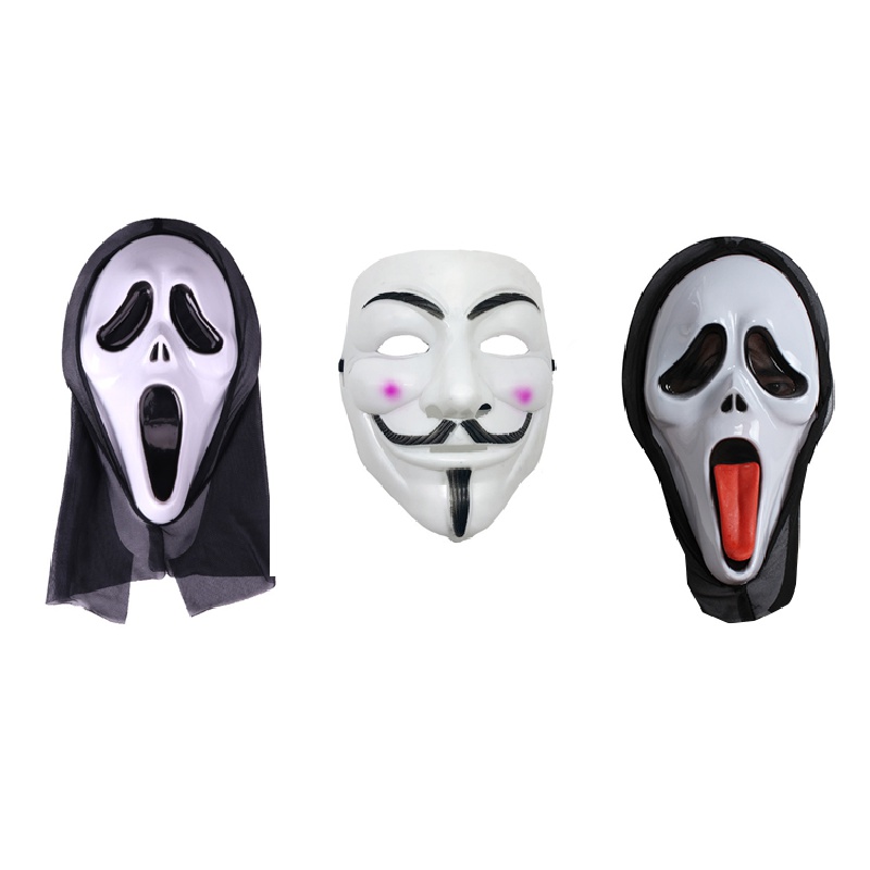 Halloween Mask Realistic Movie Scream Scary Face Creepy Ghost Mask Stick  Tongue Out Funny Scary Cosplay Costume Mask Party Props - AliExpress