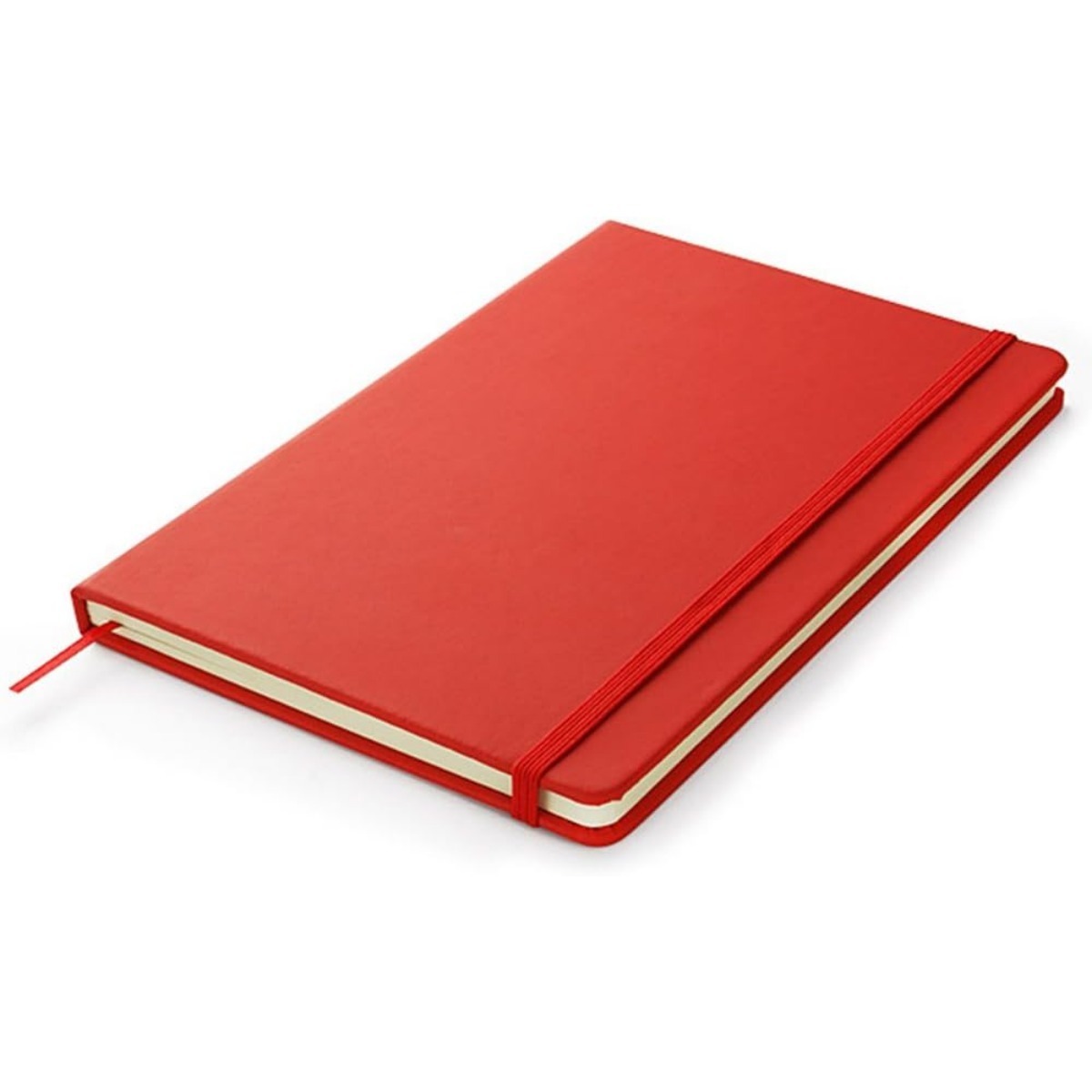 Quaderno A5 con elastico colore rosso
