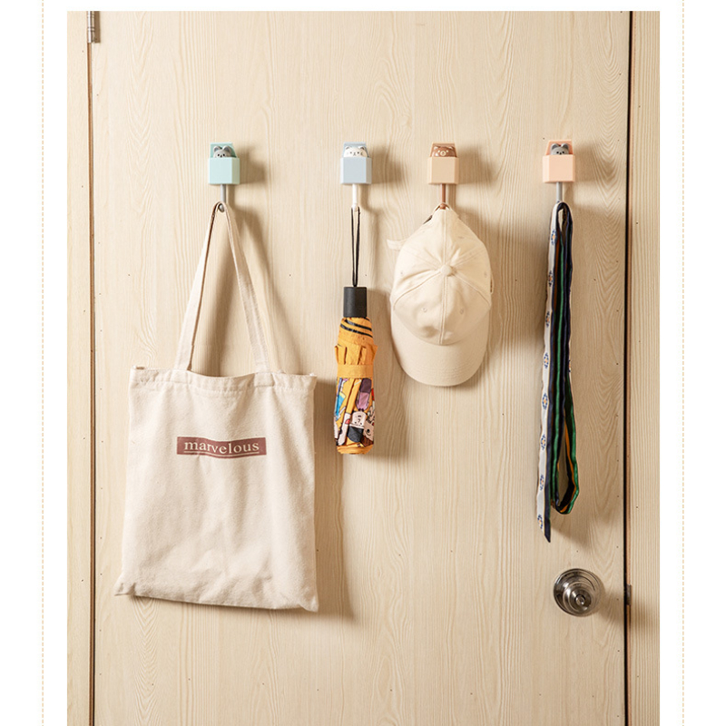 Creative Adhesive Coat Hook, Cute Cat Key Holder Hook, Wall Mounted  Adhesive Hook Coat Hooks For Wall Hanging Dcor