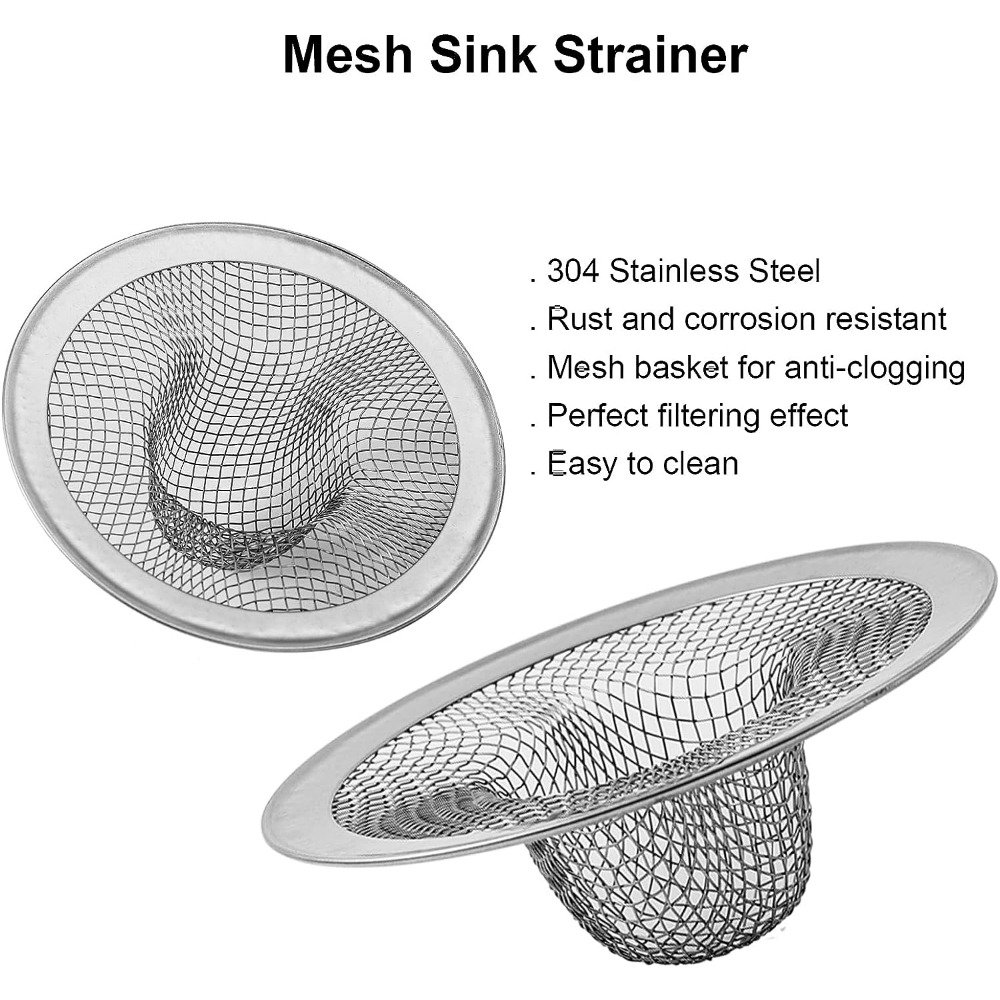 Bathroom Sink And Tub Mesh Drain Strainer, Stainless Steel Hair Catcher For  Bathroom, Lavatory, Balcony, Utility, Rv, Floor Drain, Bathtub Strainer -  Temu Philippines