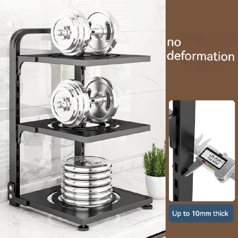 Pot Rack, Kitchen Stainless Steel Pot Storage Rack Under Sink, Multi-layer  Household Cabinet Rack, Home Kitchen Supplies - Temu