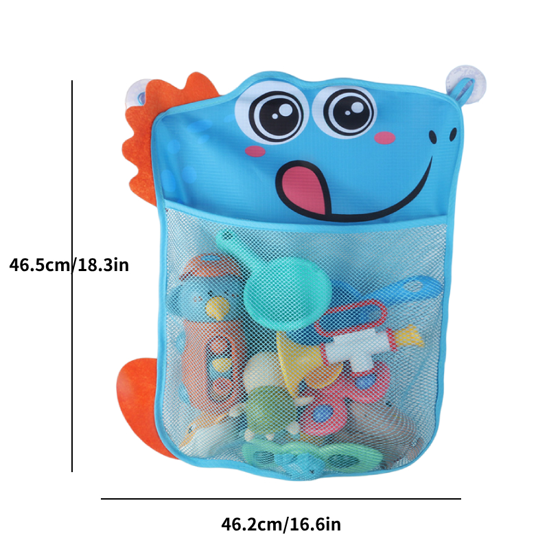 1pc Baby Kids Bath Toy Storage Mesh Organizer Bag With Cartoon