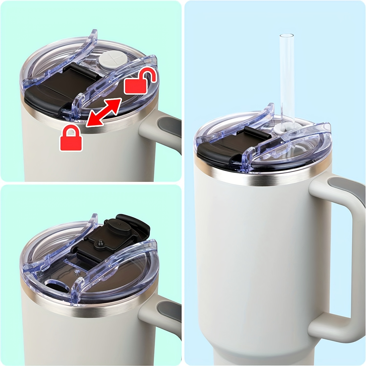 Leak-proof Lid For Tumbler Cup, Spill Proof Tumbler Covers, Splash-proof  Replacement Cover For Water Cup - Temu