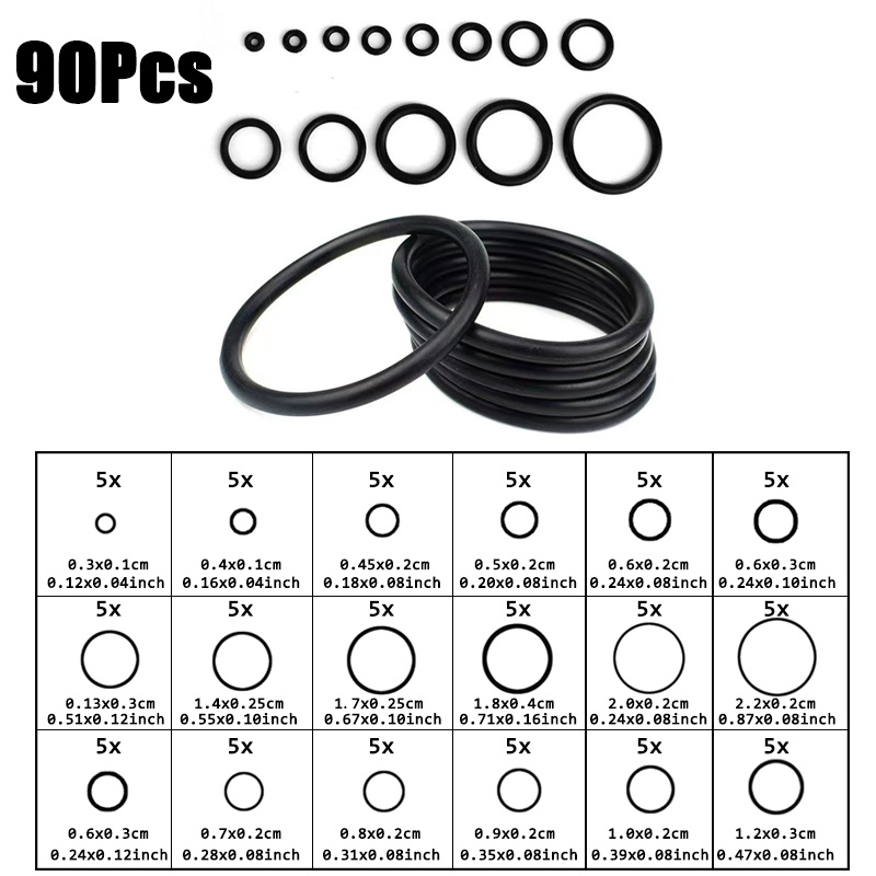 770pcs Rubber O Ring Assortment Kits 18 Sizes Sealing Gasket Washers Made  of Nitrile Rubber NBR by HongWay for Car Auto Vehicle Repair, Professional