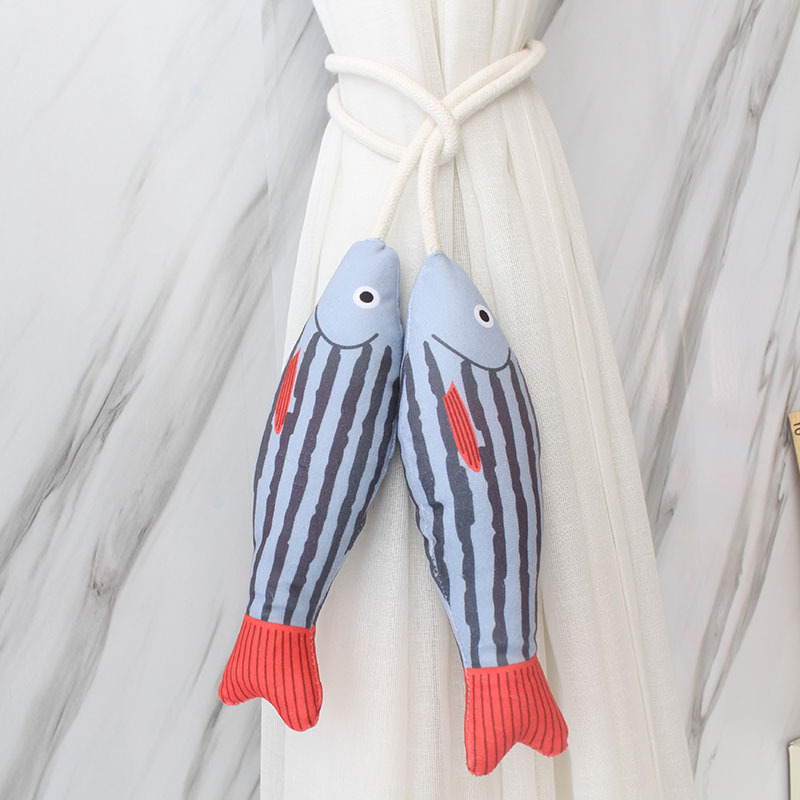 1pc large fish pattern curtain tieback nordic style curtain strap   curtain holdback for living room bedroom home decoration details 10