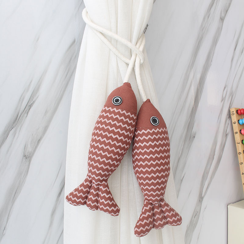 1pc large fish pattern curtain tieback nordic style curtain strap   curtain holdback for living room bedroom home decoration details 13