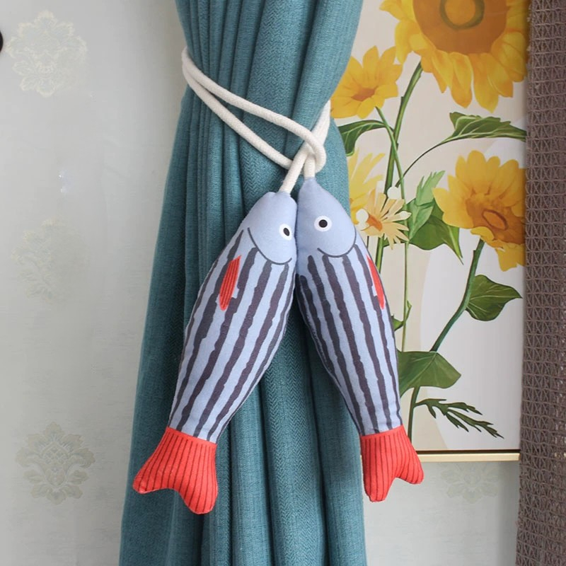 1pc large fish pattern curtain tieback nordic style curtain strap   curtain holdback for living room bedroom home decoration details 15