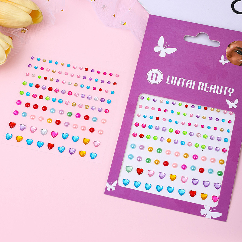 Water Droplets Pearl Gemstone Nail Rhinestone Sticker