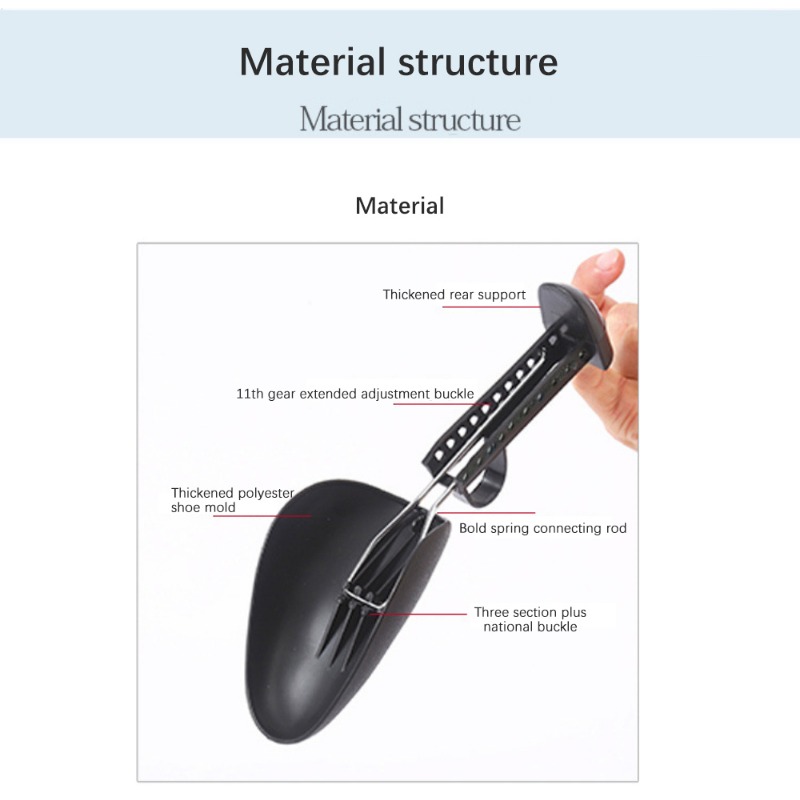3 ペアの実用的な長さ調節可能なメンズ シューツリー 靴ストレッチャー