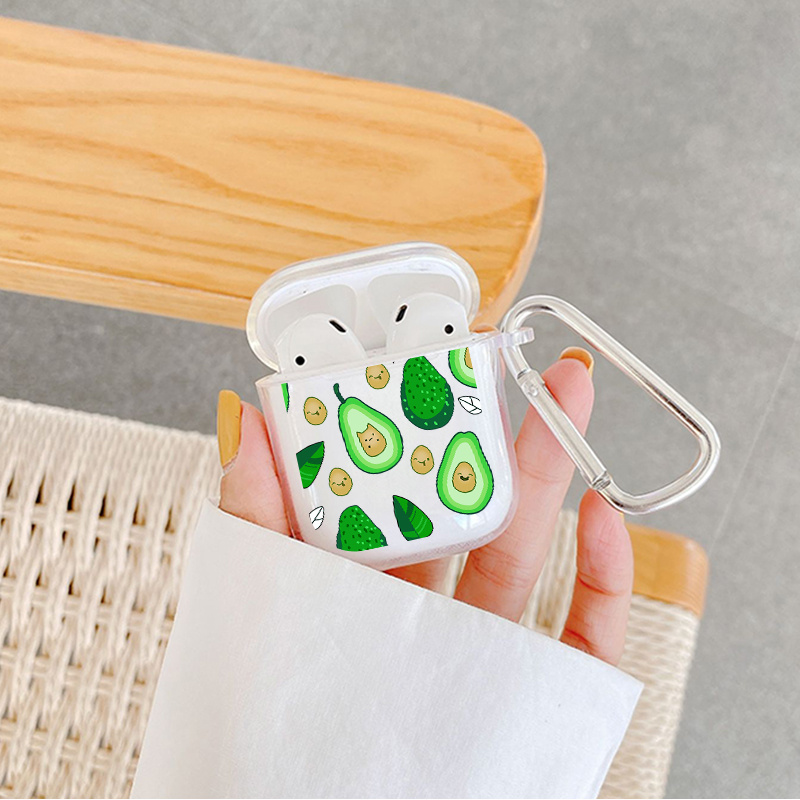 

Avocado Graphic Earphone Case For Airpods 1/2/3/pro/pro (2nd Generation), Luxury Silicone Cover Soft Earphone Protective Case Anti-fall