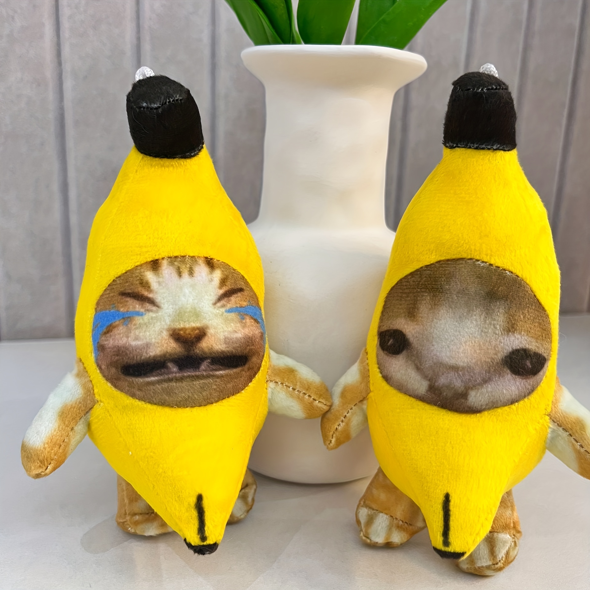 Cat in a sales banana plush