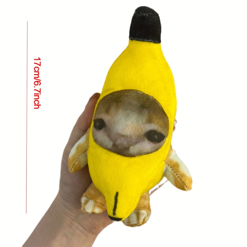 Banana Cat Doll Voice Plush Toys Keychain Whimsy Wah Hang - Temu
