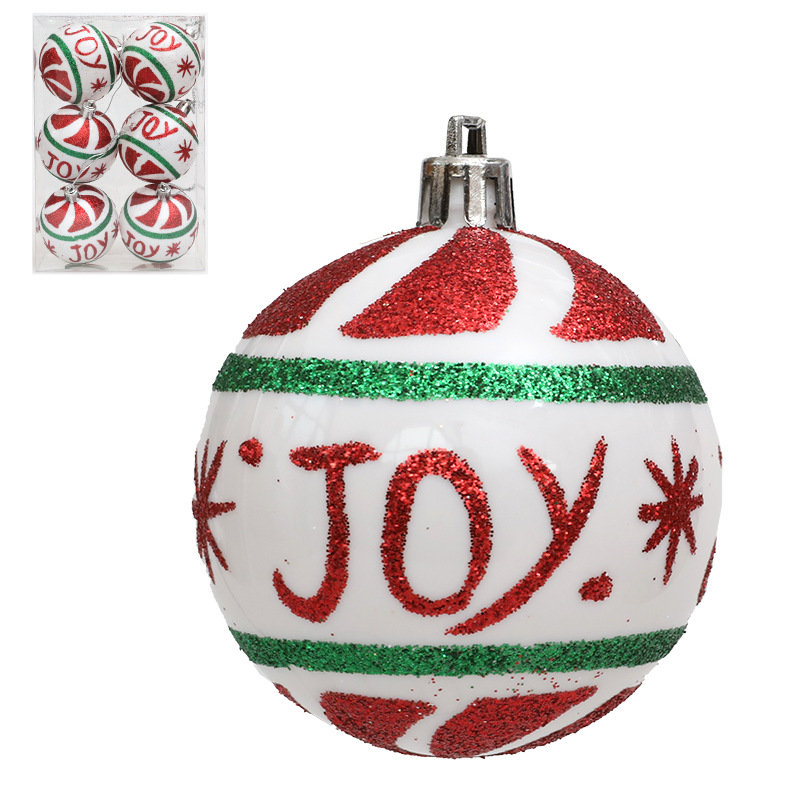 6pcs/box Colorful Christmas Ball Ornaments Xmas Tree Decoration