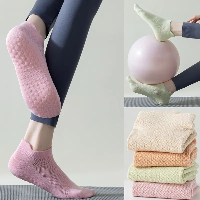 Women's Yoga Socks Breathable Anti slip Silicone Sports - Temu