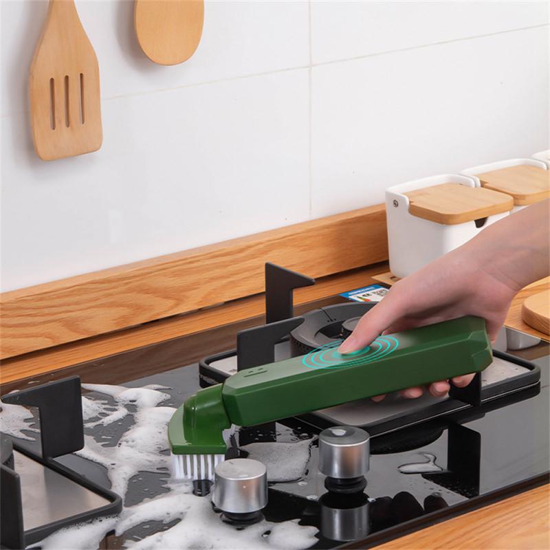Effortless Dish Washing: Soap Dispensing Dish Scrub Brush With Drip Tray  For Pots, Pans, And Sinks! - Temu