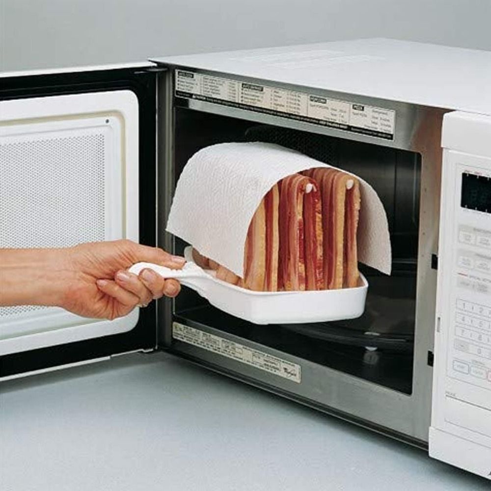 Household Cooking Microwave Bacon Cooker Shelf Rack High Temperature  Resistance