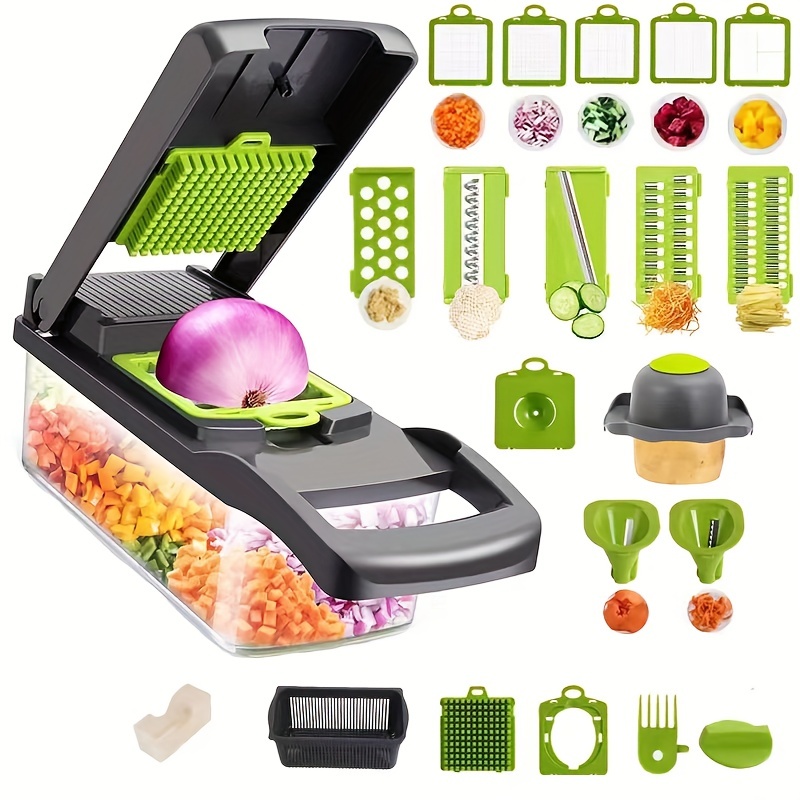 25 in 1 Vegetable Chopper Mandoline Slicer for Kitchen Veggie Slicer with  Container Cheese Grater Onion Slicer Potato Slicer, Carrot Peeler, Egg