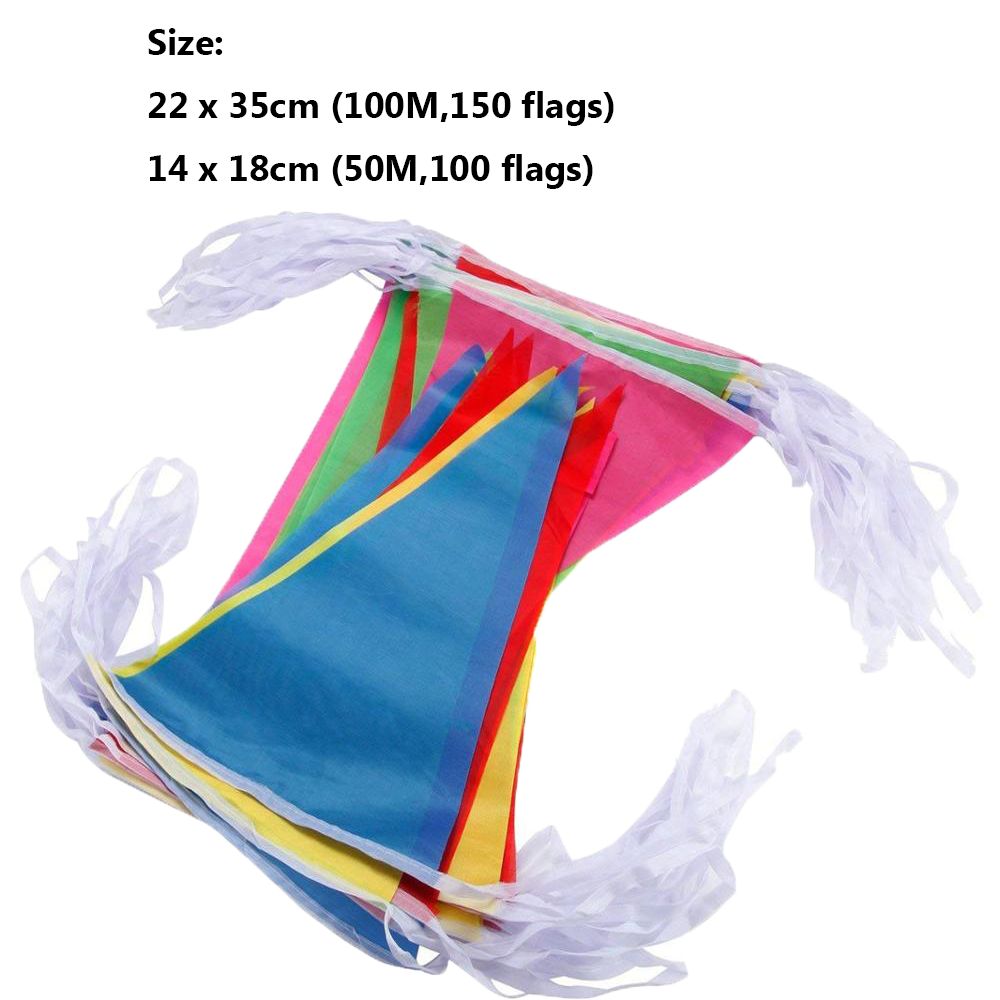 Pennant Banner Flag (50m), Bunting Triangle Flags, Chaîne de fanions  multicolores, Drapeaux colorés pour la décoration de fête de festival de  vacances de Noël de mariage - Temu France