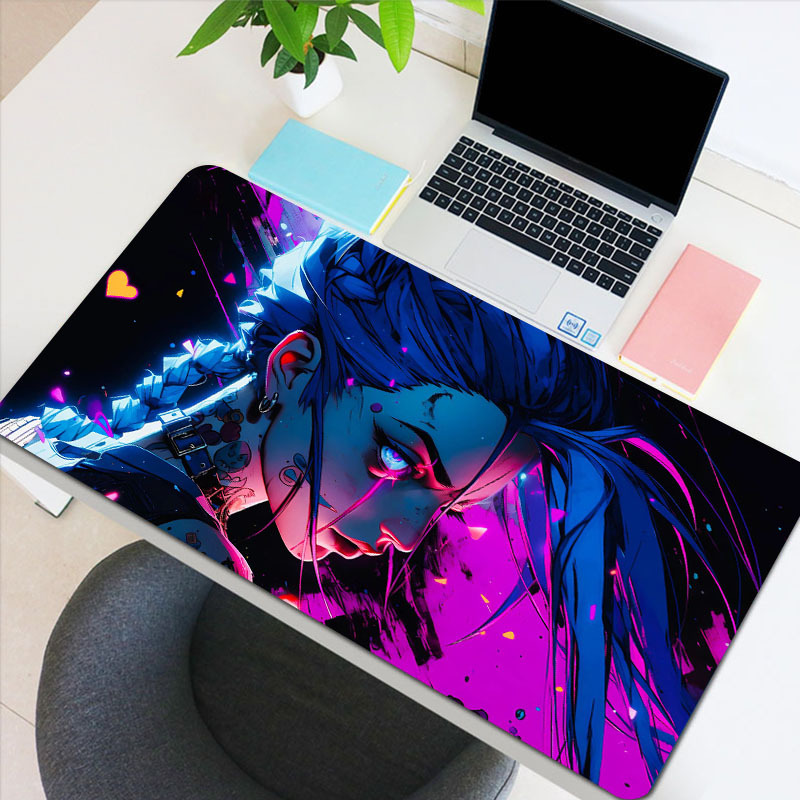 Anime Fashion Girl Large Gaming Mousepad Computer Hd Keyboard Pad Mouse Mat  Desk Mats Natural Rubber Anti-slip Office Mouse Pad Desk Accessories - Temu