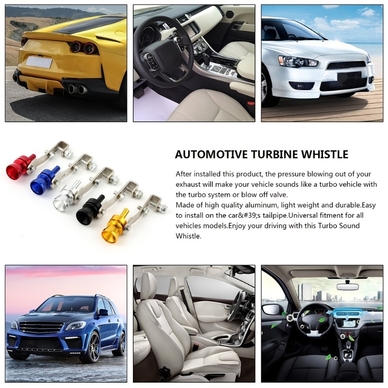 Universal Car Turbo Sound Whistle Muffler Exhaust Pipe Auto Blow-off Valve  Simulator For All Cars Accessories
