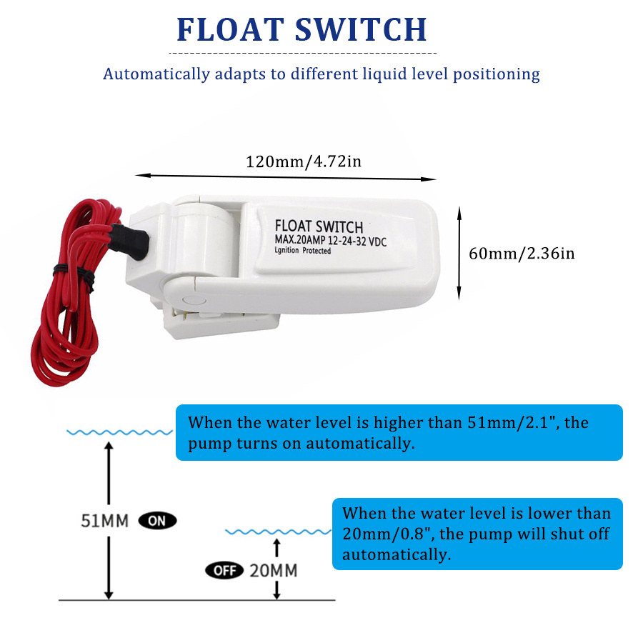 Pompa Di Sentina 12v 1100GPH 1pc, Pompa Acqua Elettrica Per Barche  Idrovolante, Accessori Per Case Galleggianti Per Camper, Pompa Acqua Marin  - Temu Italy