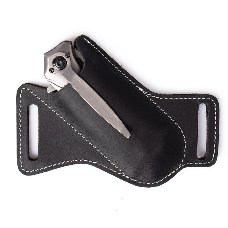 Handmade Leather Pocket Knife Sheath For Belt Edc Belt - Temu