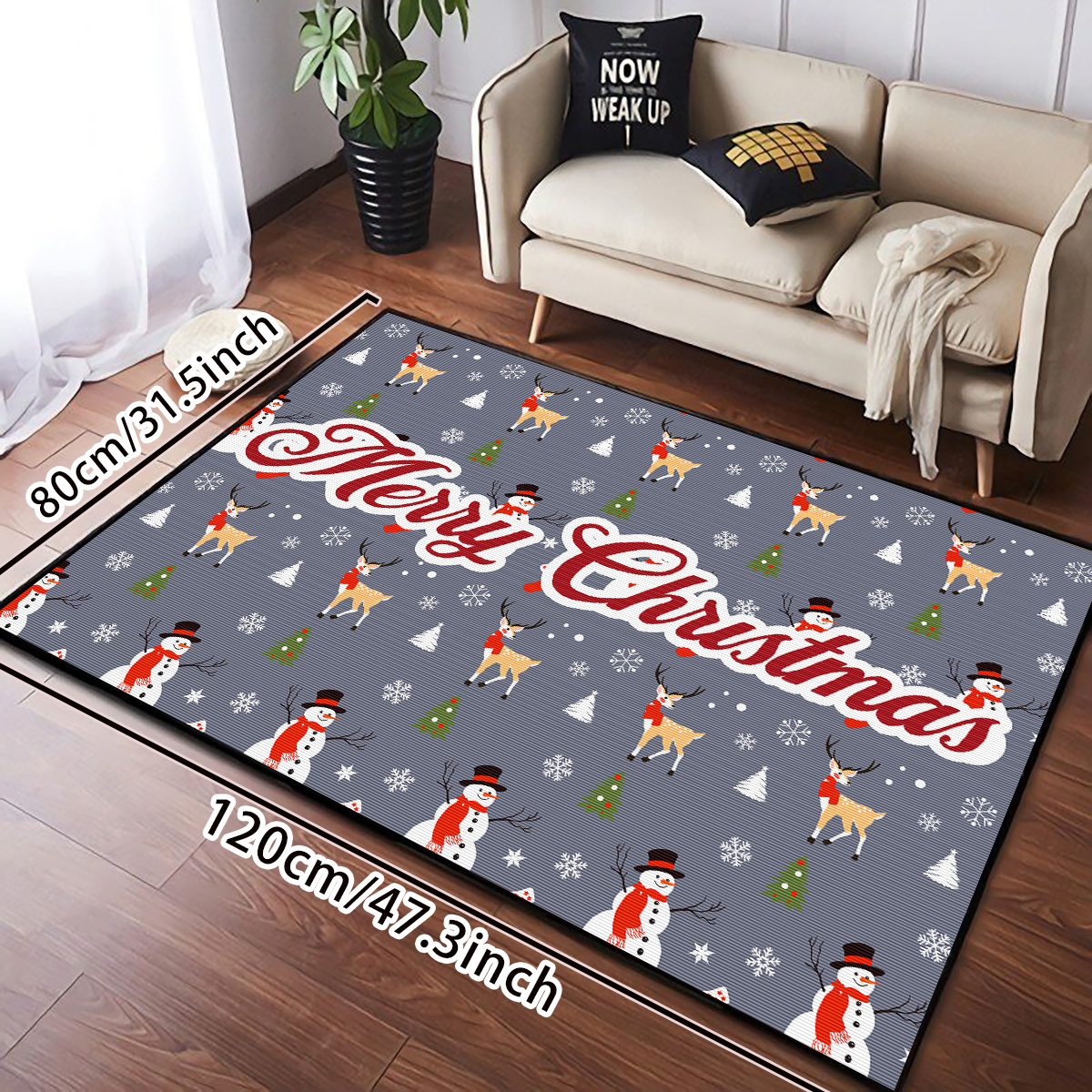 Modern Christmas Deer Pattern Door Mat, Ultra-thin Water-absorbent  Anti-slip Door Mat And Bathroom Mat, For Living Room Bedroom, Home Decor -  Temu