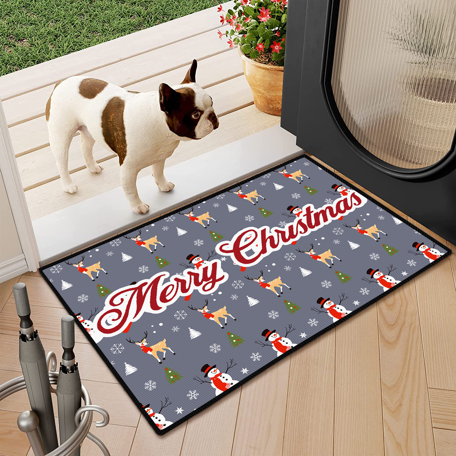 Modern Christmas Deer Pattern Door Mat, Ultra-thin Water-absorbent  Anti-slip Door Mat And Bathroom Mat, For Living Room Bedroom, Home Decor -  Temu