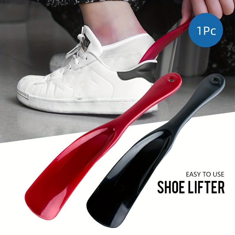 

1pc Plastic Shoe Horn, Spoon Shape Shoehorn, Can Be Hung Shoe Extractor Without Bending