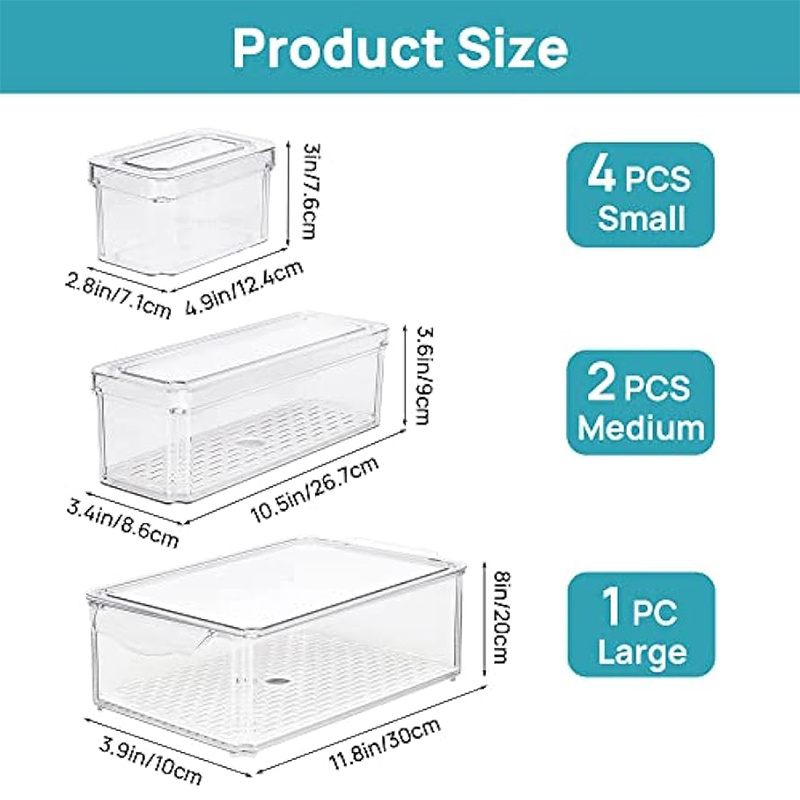 7.6 in. Small Stackable Bin Trays (8-Piece)