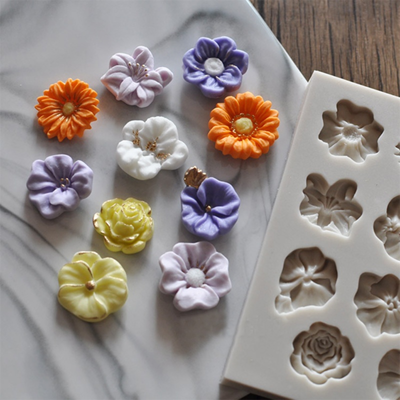 Flower Silicone Mold For Cake Decorating Chocolate Gum Paste - Temu