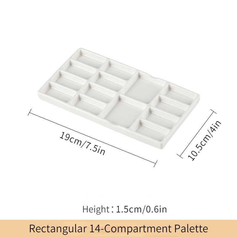 Ceramic Artist Paint Palette Easily Cleaned Porcelain - Temu