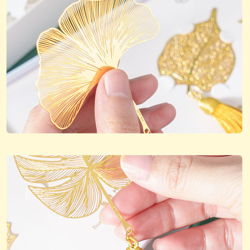 Metal Hollowed Leaf Bookmark – PaperMoonIsland