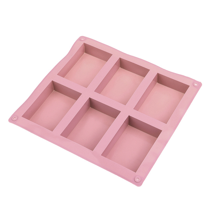 6 Cavity Silicone Mold for Making Soaps 3D Soap Mold DIY Handmade Soap Form