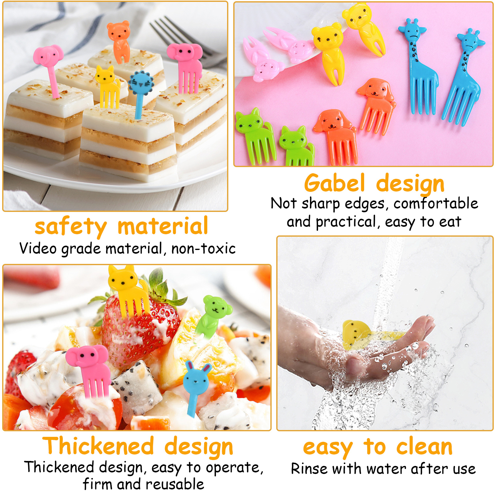 10 Pcs Cute Eye Mini Food Fruit Picks Kid Forks Bento Lunch Box