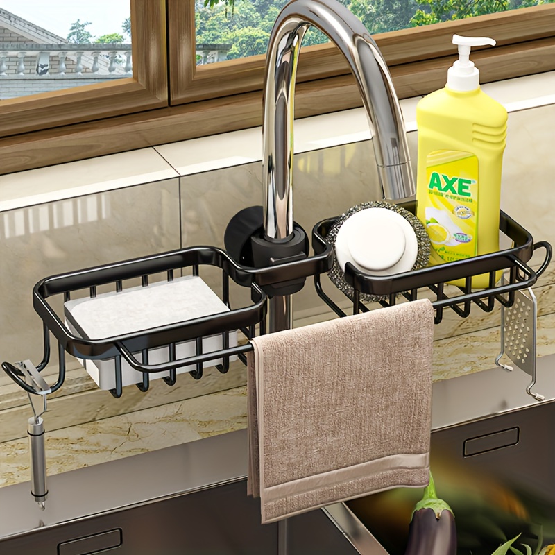 Kitchen Sink Drain Rack Silicone Faucet Mat Sink Shelf Soap Sponge Holder  Sink Organizer Kitchen Accessories