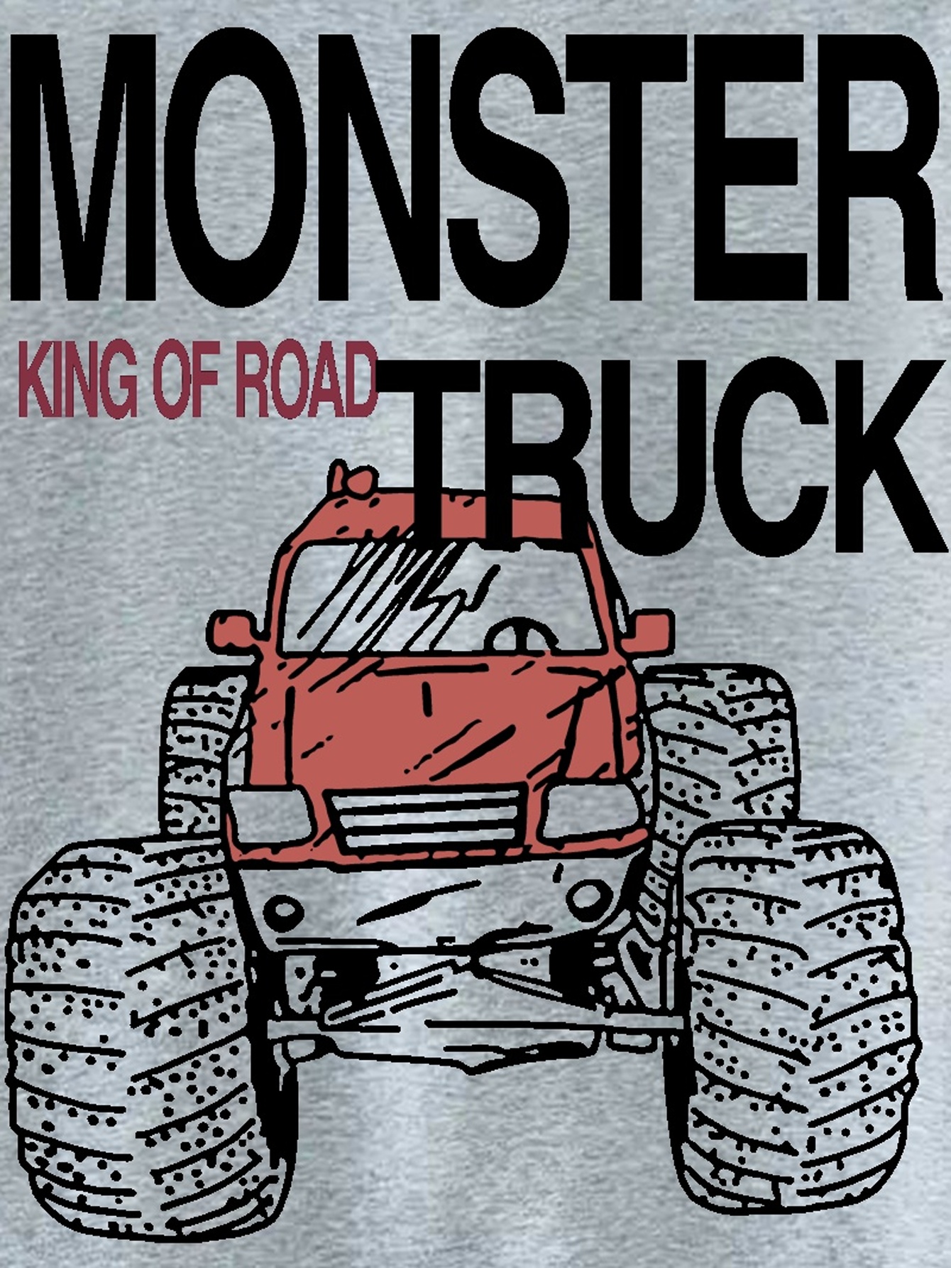 Sweatshirt - Gray melange/monster trucks - Kids