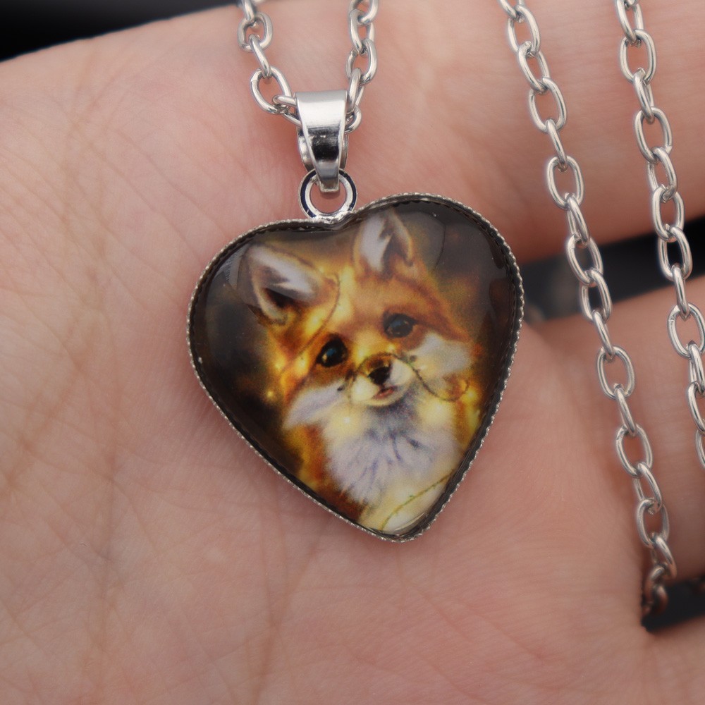 Papillon Dog Glass Pendant