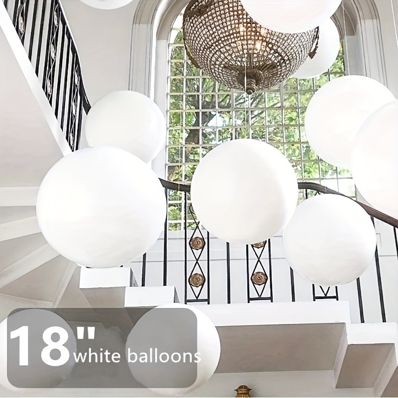 10 Pièces Gros Ballons Blancs (18 Pouces) Ballons Géants - Temu