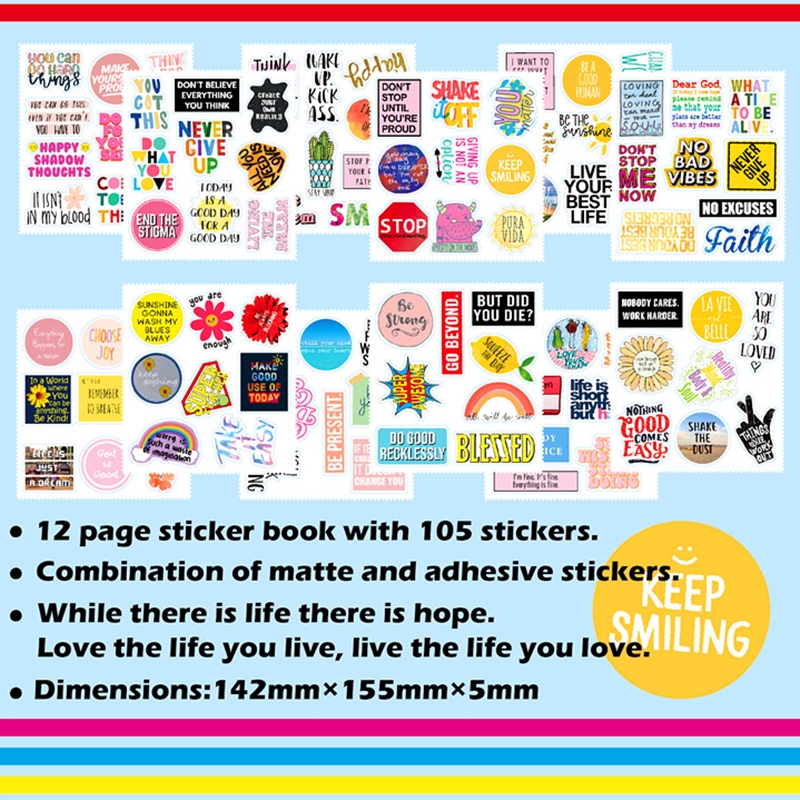 Inspirational Words Stickers Waterproof Vinyl Motivational - Temu