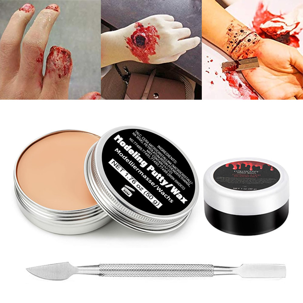 Wax Artificial Wound Painting Fake Scar SFX Makeup Kit Stage Special  Effects Halloween Makeup Kit – the best products in the Joom Geek online  store