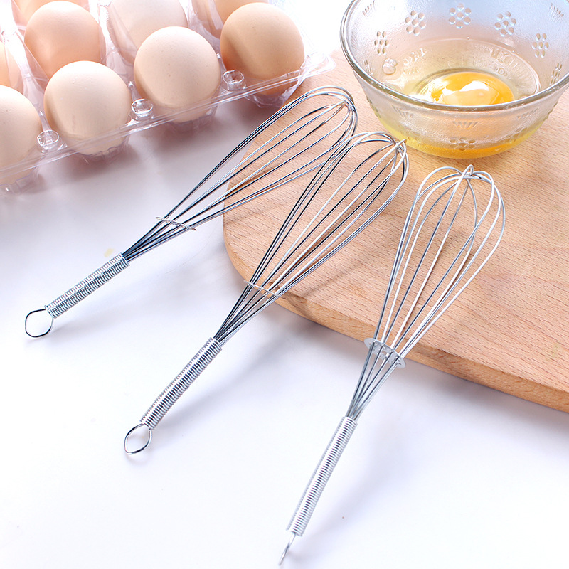 1pc Mini Stainless Steel Manual Egg Beater, Kitchen Whisking Tool