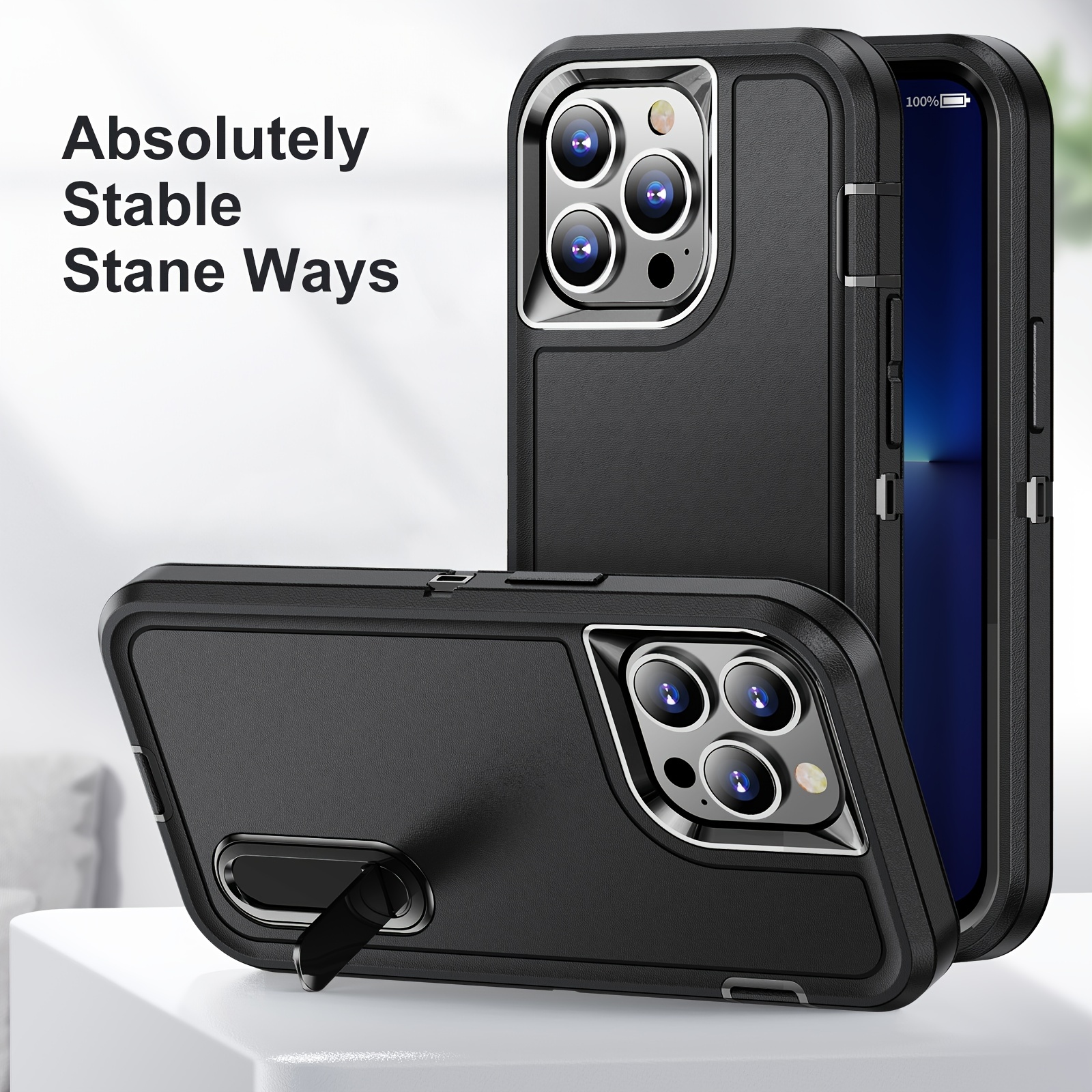 Comprar Funda de teléfono de doble capa protectora completa 360 para IPhone  15 Pro Max 15 Plus MagSafe carga inalámbrica a prueba de polvo vidrio  templado a prueba de golpes