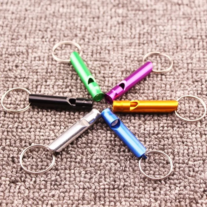 6pcs Durable Aluminum Alloy Mini Whistles For Outdoor Survival & Emergency - Ideal For Hiking, Camping & Sports