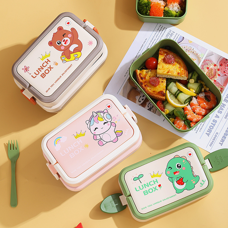 Lunch Box Plastic Bento Box 3 Compartments Food Container - Temu